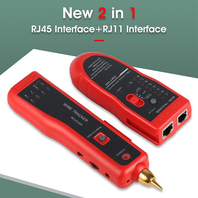 LAN Network Cable Tester Cat5 Cat6 RJ45 UTP STP Detector Line Finder Telephone Wire Tracker Tracer Diagnose Tone Tool Kit