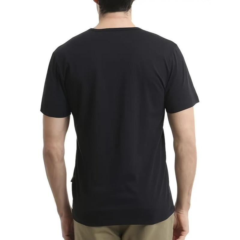 European Sizes Men T Shirt Black Breathable Russian Letter Graphic Print For Casual Daily Wear Street Style Parties