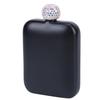 Classical Stainless Steel Square Drinking Flask With Leak Proof Rhinestones Lid Small Liquor Bottle Hip Flask For Parties And Outdoor Activity