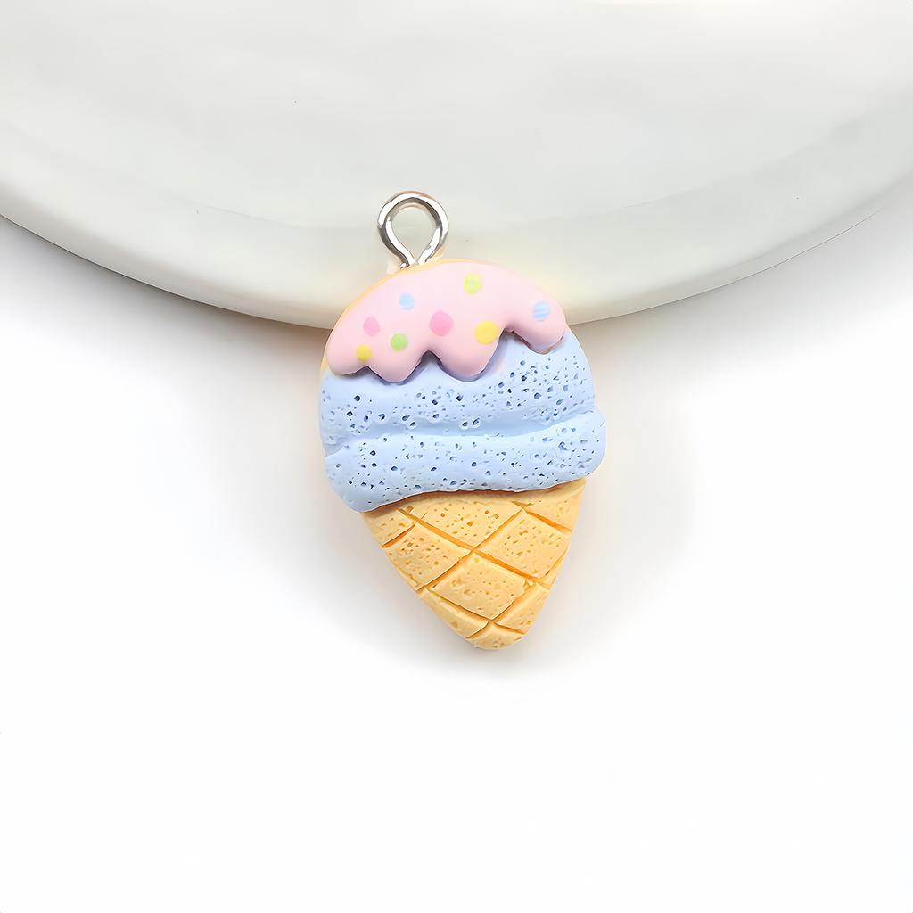 5Pcs Bear Bee Flower Donut Ice Cream Resin Earring Charms for DIY Keychain Bracelets Pendant Necklace Jewelry Making Findings