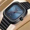 CURREN Simple Business Square Quartz Watches Casual Stainless Steel Bracelet Wristwatch with Auto Date for Men