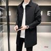 Cappotto Trench Casual da Uomo di Media Lunghezza Stile Coreano Trendy Stile Britannico Primavera Autunno