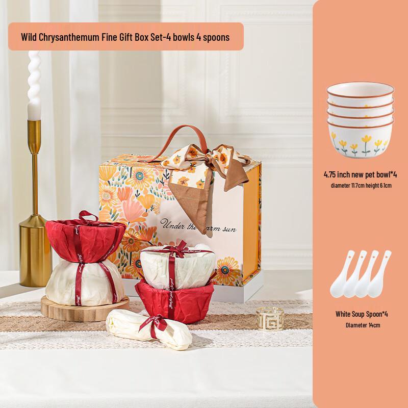 Lujiazui Ceramic Bowl and Spoon Gift Set