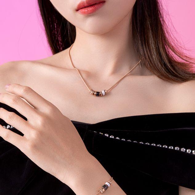 Emporio Armani Beaded Waist Pendant Necklace With Crystals Women Necklace EGS2424221