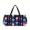 Borsa da Viaggio Sportiva Fitness Classica a Spalla Borsa a Tracolla Grande Capacità con Stampa Cartone Animato Borsa portaoggetti