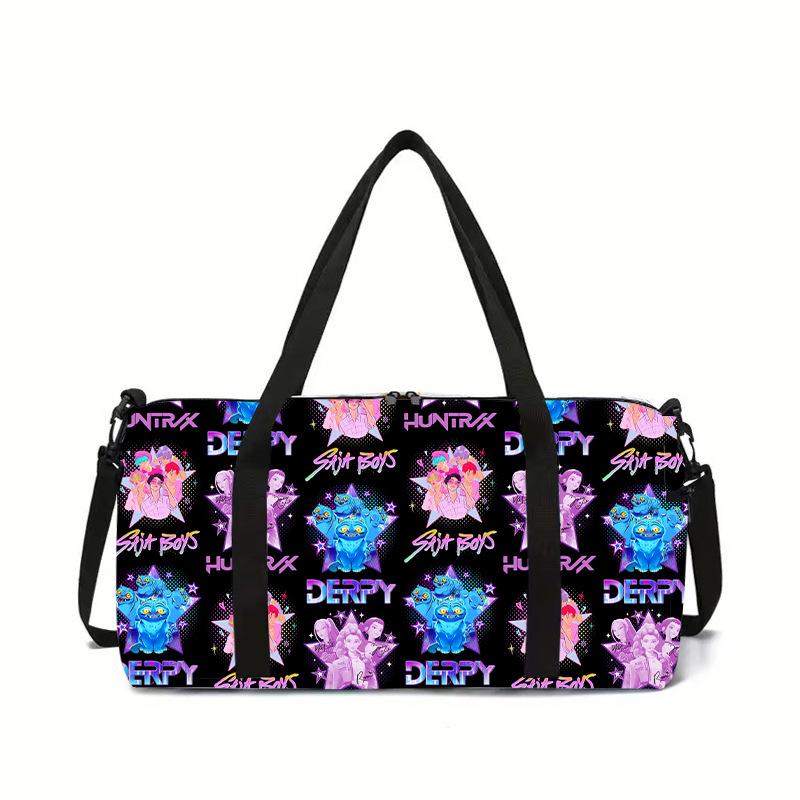 Borsa da Viaggio Sportiva Fitness Classica a Spalla Borsa a Tracolla Grande Capacità con Stampa Cartone Animato Borsa portaoggetti