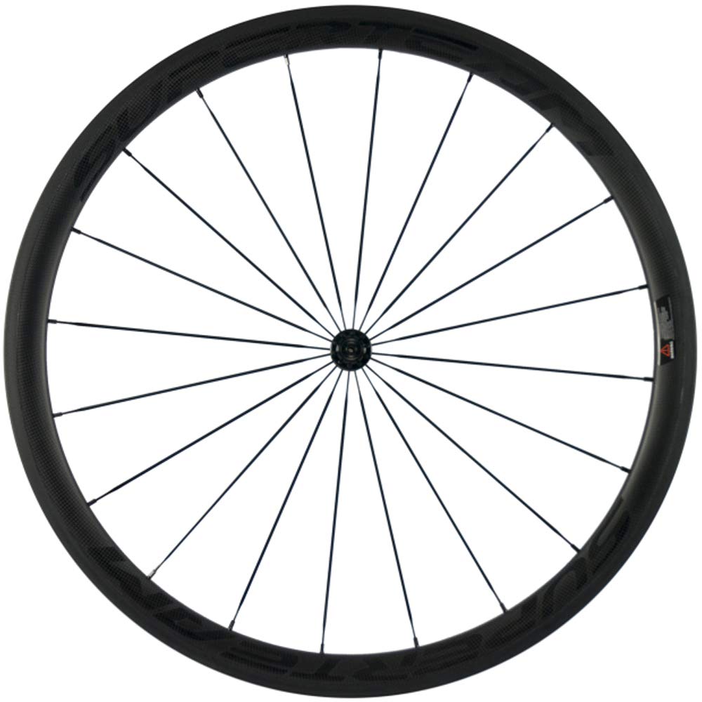 SUPERTEAM 38/23mm Carbon Fiber Road Bike Wheelset 700c Wheels with R13 Hubs (Clear)