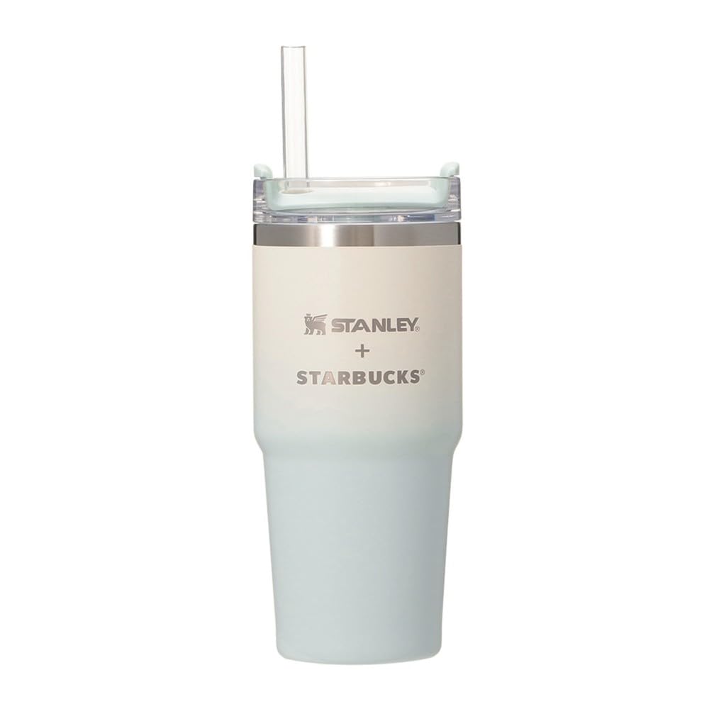 Стакан Starbucks 3-в-1 из нержавеющей стали, STANLEY Gradient, 414 мл, с трубочкой Stanley, дизайн  Сакура