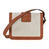 Longchamp Box-Trot 18 Magnetic Flap Canvas Shoulder Crossbody Bag Small Women bags Brown White 10174HBX504
