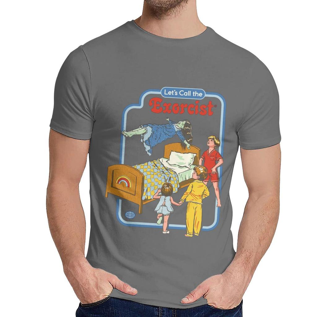 Alta qualidade diabos ocultos satanismo exorcismo t camisa vamos chamar o exorcista camiseta moda