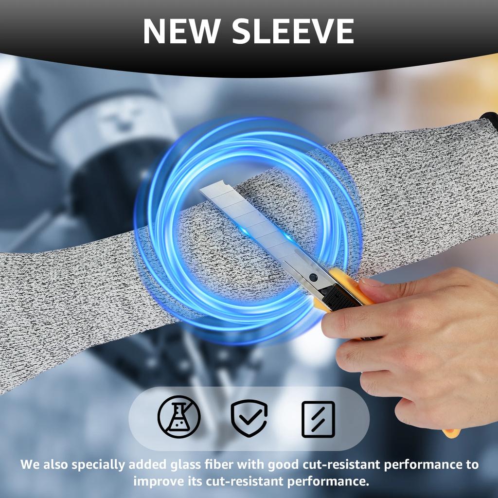 Breathable HPPE Cut Resistant Anti-Puncture Gloves Arm Protection Gloves Arm Sleeve Long Arm Cover Work Safety Protective