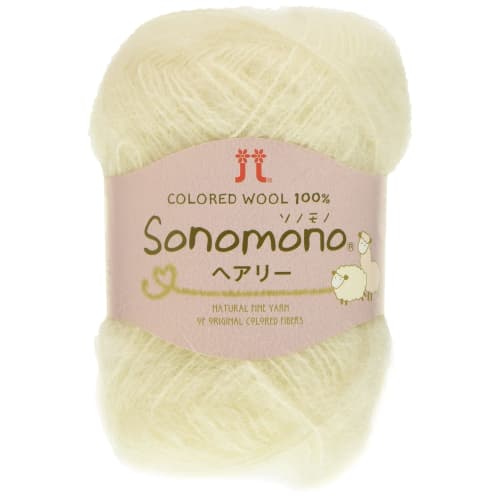 

Hamanaka Sonomono Hairy Wool Thick Col.121 White 25g Approx. 125m 2324