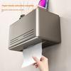 Bathroom Gun Ash Wall-mounted Paper Towel Holder Paper Towel Box Bathroom Multi-functional High-value Storage Rack