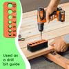 Heavy-Duty Plastic Drill Guide with Numbered 4-10mm Scale & Guides - Precision Drilling For, Woodworking - Manual Hole Locator