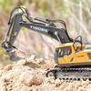 Remote-controlled Excavator 2.4Ghz 11-channel engineering vehicle 1:20 scale with metal bucket with lights suitable for outdoor beach toys
