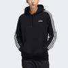 adidas Neo 3-Stripes Fleece Hoodie Men Tops Black H14202