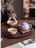 Peony Lid Bowl & Kung Fu Tea Set: Exquisite Ceramic Tea Brewing Gift Box for Friends