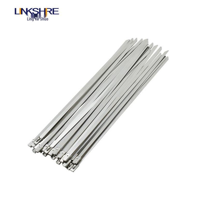 LINKSHIRE 201 Stainless Steel Ball-Lock Cable Ties, 100 Pack