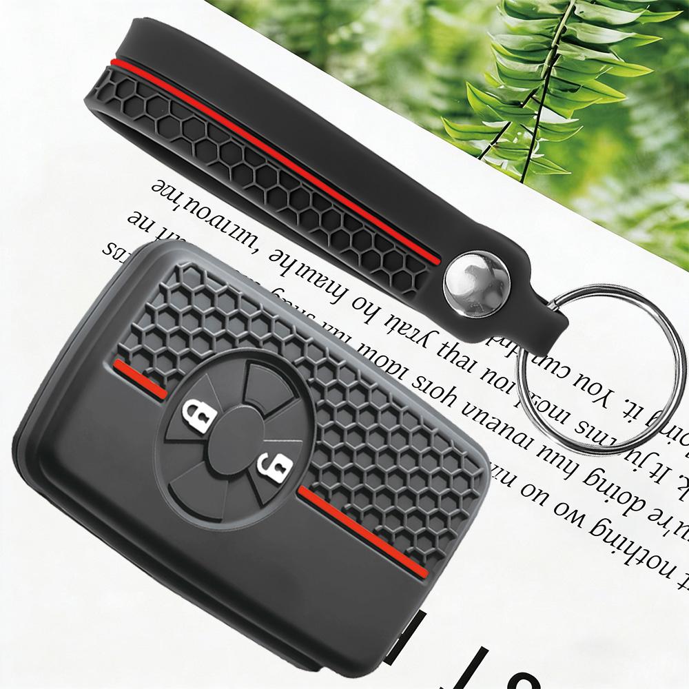 

Premium Silicone Car Key Case Cover With Keychain-For Toyota RAV4 2008 Premio Auris Rukus Vanguard Estima Alphard Vellfire
