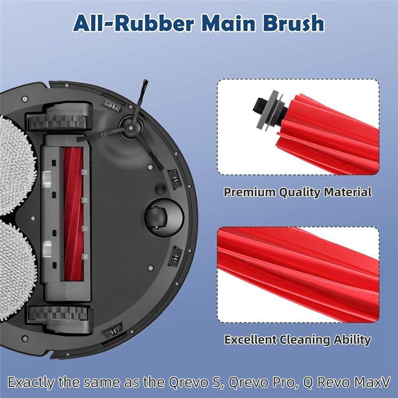 A20F-Accessories Kit For Roborock Qrevo S/Qrevo Pro/Qrevo Maxv Robot Vacuum Main Side Brush Hepa Filter Mop Cloth Dust Bags