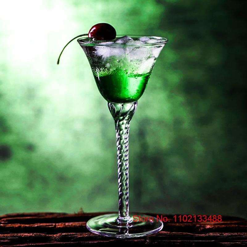 90ml spirálová čirá tyčinka na koktejl Martini Profesionální sklo Speciální pohár na víno Japonský styl Pohár na míchanou šťávu Velkoobchod