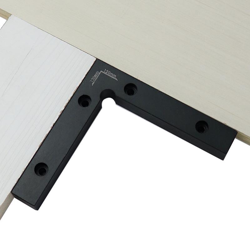 90° Aluminum Alloy L-Shaped Woodworking Positioning Square with High-Precision Scale.