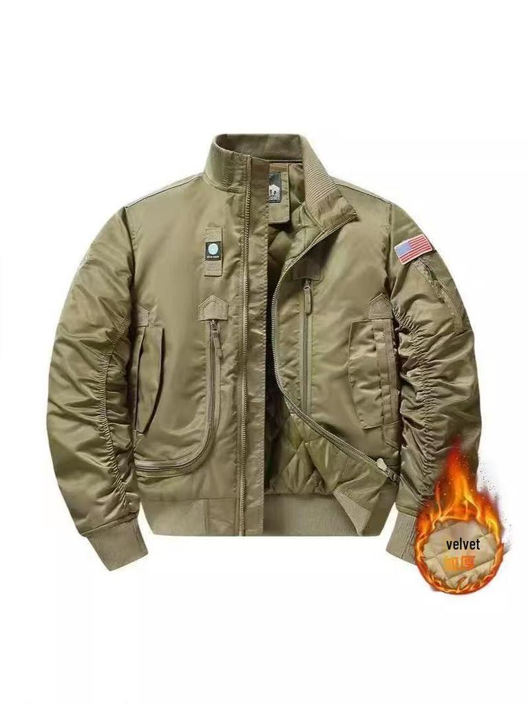 Men's Tactical Baseball Collar Pilot Jacket