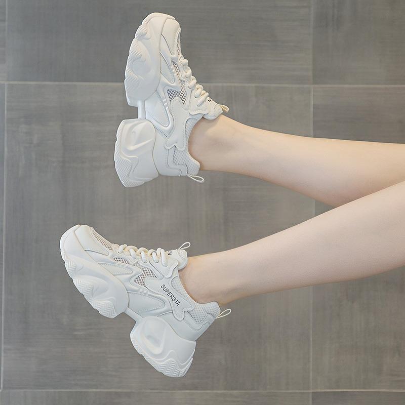 5556 dad shoes women's autumn new color matching mesh breathable versatile dad shoes student sports and leisure shoes