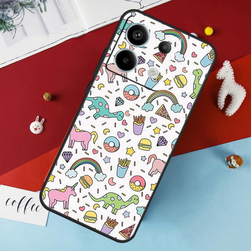 Dinosaur Pattern Case For Xiaomi Redmi Note 14 13 Pro 12 11 10 15 Pro Plus Redmi 15 10C 12C 13C 14C 15C Cover