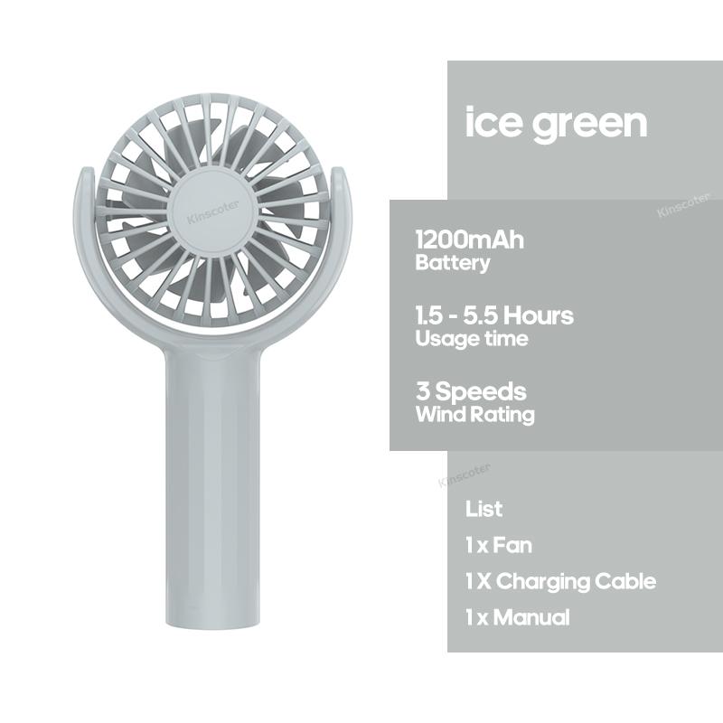 

Мини-карманный вентилятор KINSCOTER USB-вентилятор, ручной вентилятор, регулируемый угол наклона, 3 скорости, тихий, большой ветровой ток, аккумулятор 1200 мАч, перезаряжаемый