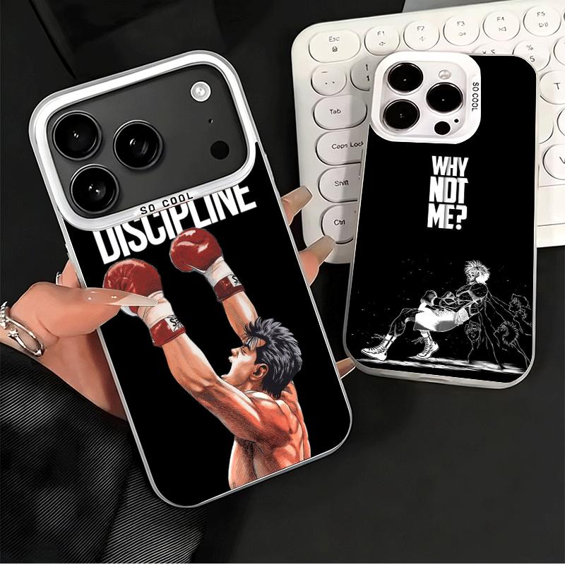 Hajime No Ippo Anime Stoßfeste Handyhülle für iPhone 17 Air 16 16E 15 Pro Max 14 Plus 13 Mini 12 Rückseite Anti-Sturz Fundas