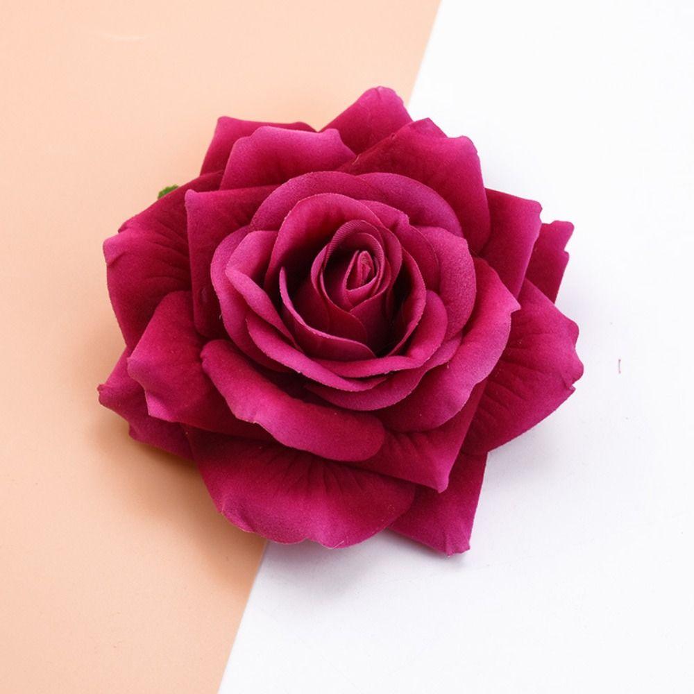 Real Touch Artificial Roses Flowers 10CM Fake Flowers Silk Roses Head  Party Wedding Decor