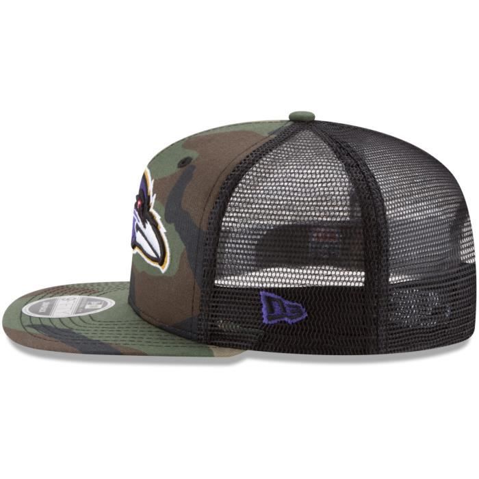 New Era 9Fifty Mesh Snapback Cap Baltimore Ravens wood camo