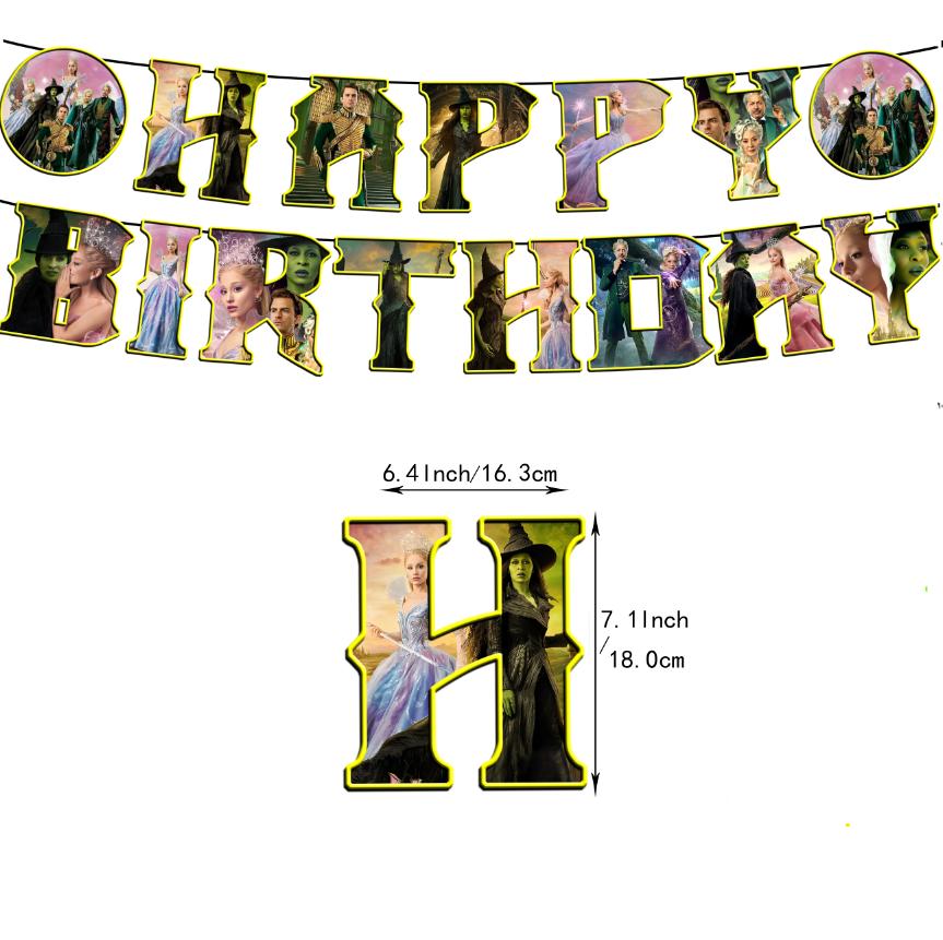 Witch magic Theme Birth Date Celebration Decorations cake topper balloons banner Backdrop spiral designed for Girls Infant Shower Supply