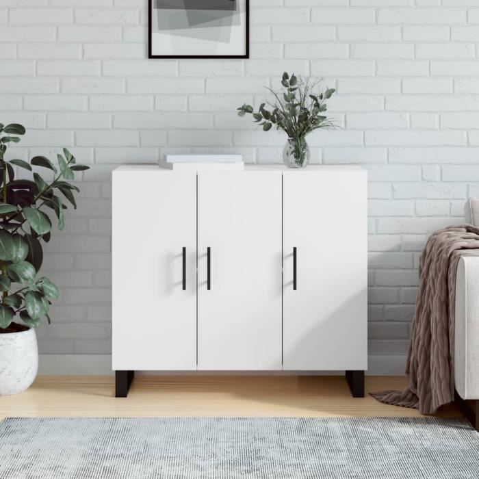 VidaXL White Buffet 90x34x80 Cm Engineered Wood 828132