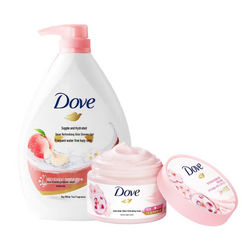 Dove Cherry Blossom Shower Gel & Body Scrub Set