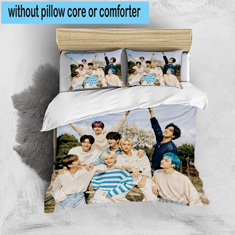 3PCS K-pop Stars In Urban Vibes 3pcs Bedding,Including 3PCS Duvet Cover And 2pcs Pillowcases Perfect for Christmas,Ideal for Bedroom, Dormitory