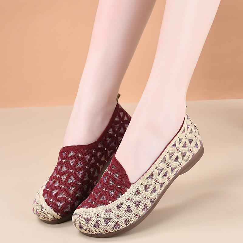 New Single-heeled, Soft-soled, Casual and Lazy Shoes, Breathable Fabric Shoes