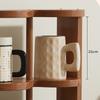Modern Multi-Grid Cup Storage Shelf Wooden Cup Display Rack Wood Storage Rack Home Accessory