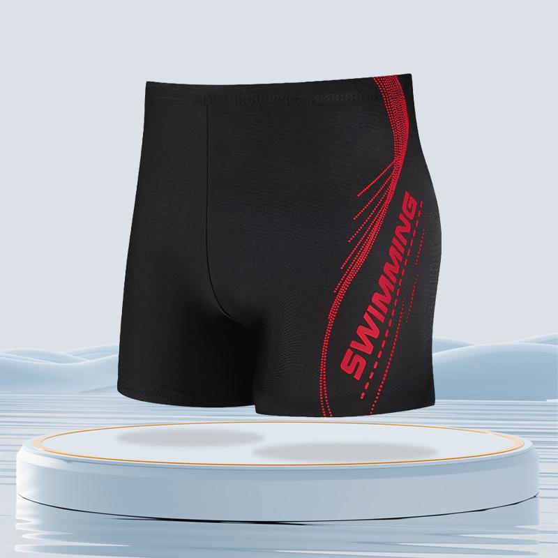 2024 Men's Quick-Dry Anti-Embarrassment Swimsuit: Fashionable, Breathable, Professional Flat-Angle Trunks