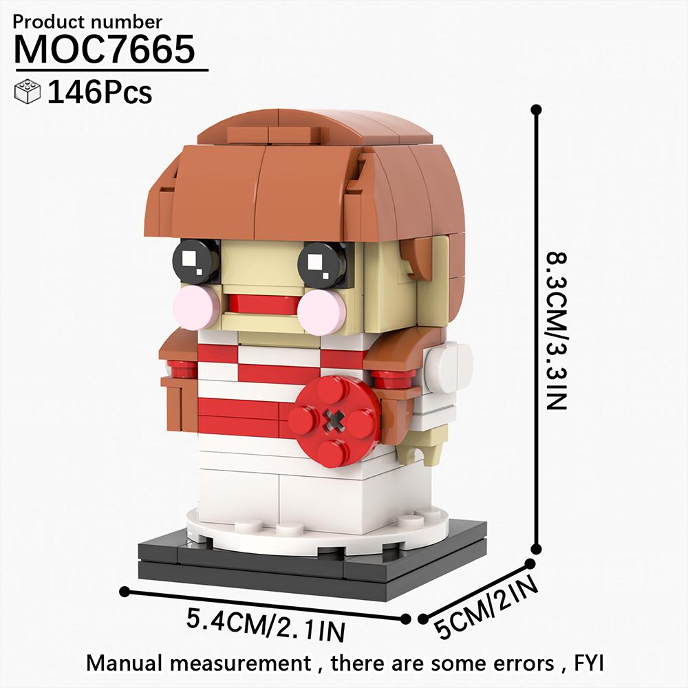 MOOXI New Halloween Horror Movie Games BrickHeadzed Children Toy MOC Brick Gift Assembly Model Kit For Adults Building Block Set