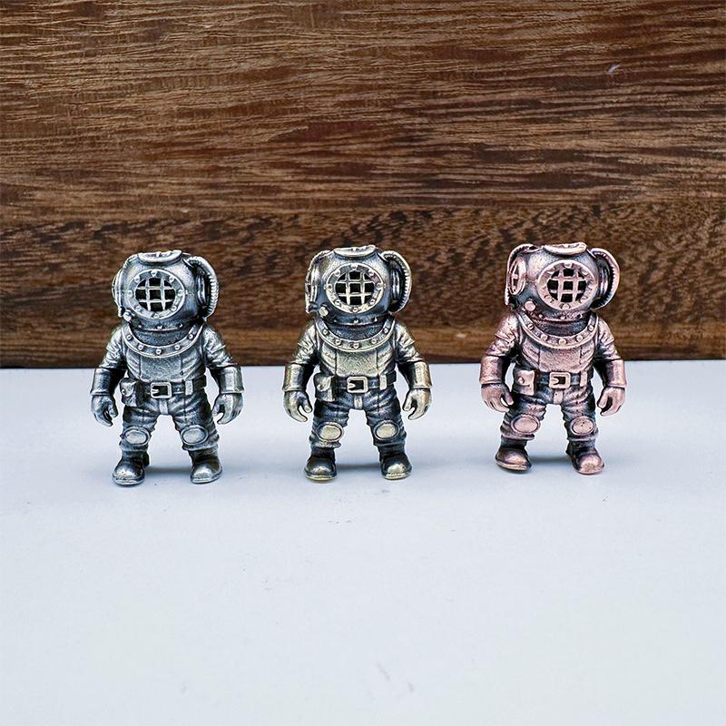 Diver Figurine Brass Knife Beads Edc Diy Woven Bracelets Lanyard Pendants Accessories Outdoor Tool Hangings Charms Gift