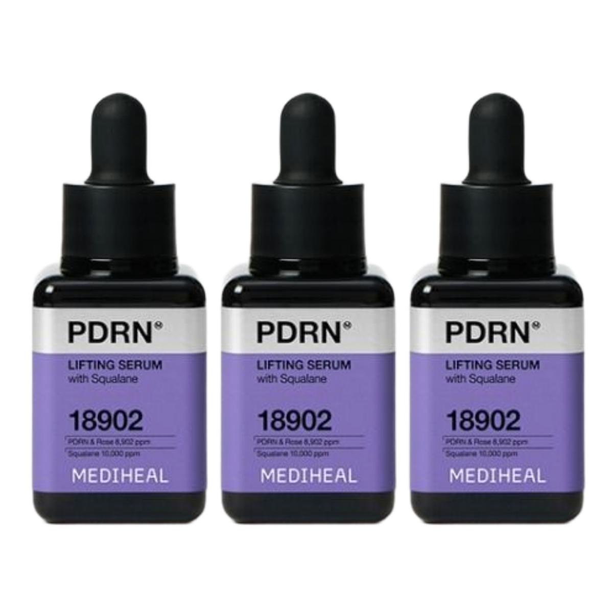 Mediheal Plant-Based Rose PDRN Pore Tightening Firming Serum Ampoule 40ml 3 Bottles Set