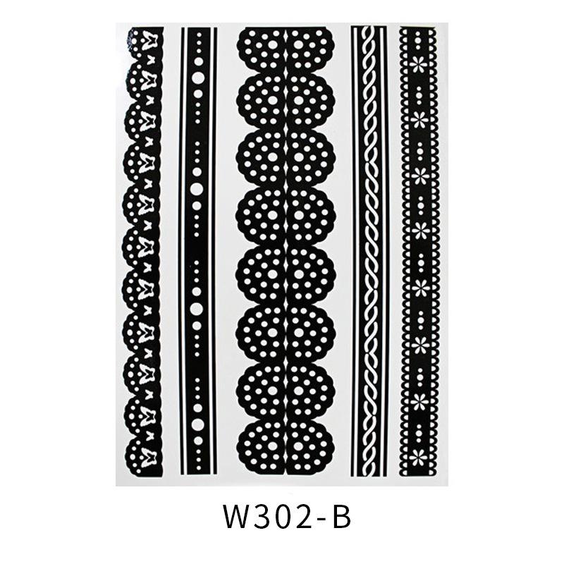 Beauty Sticker Black Tattoo Sticker Temporary Tattoo Waterproof Tattoo Sticker