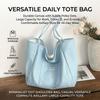 Women's Polka Dot Tote Bag Large Capacity Commuter Shoulder Handbag With Reinforced Bottom