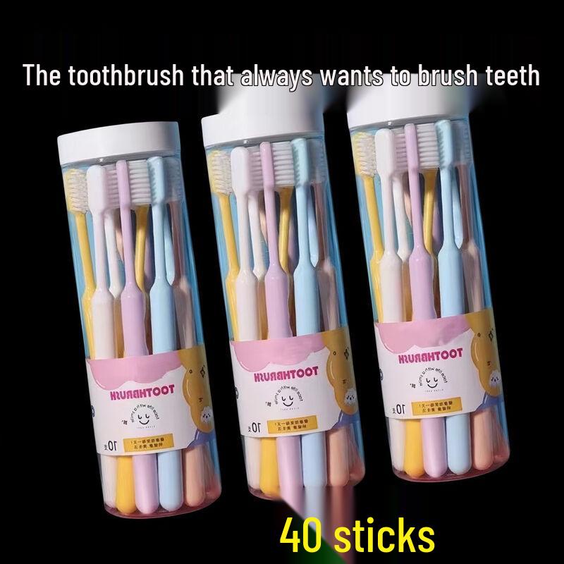 Ally Barrel-Packed Adult Disposable Soft Toothbrushes
