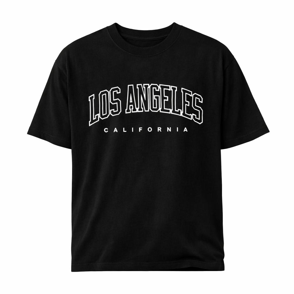 Los Angeles California Graphic T-Shirt Casual Cotton Tee LA Oversized Shirt S разноцветный