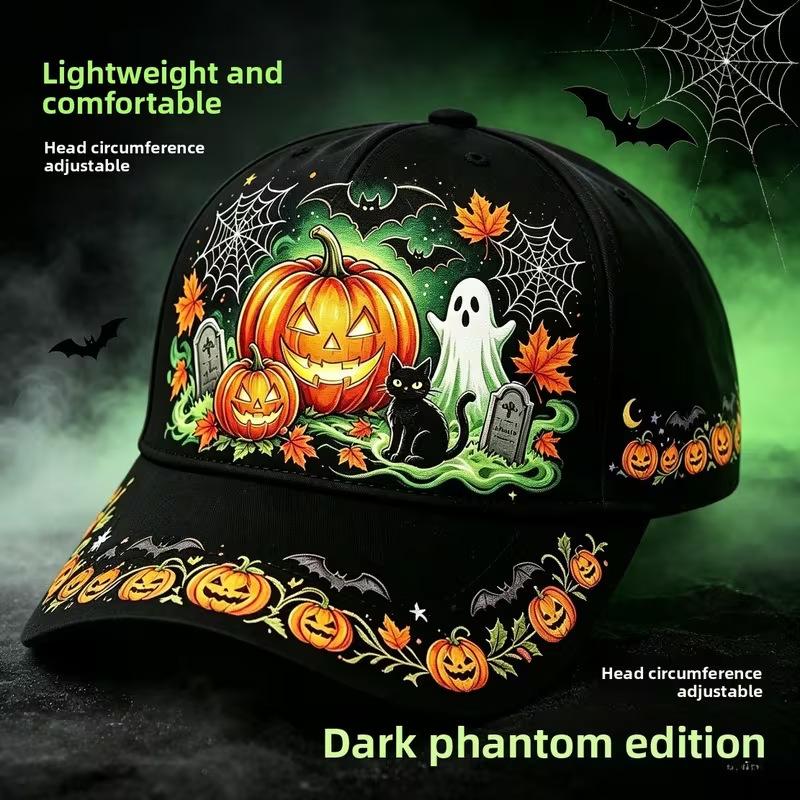 D Hot Sale Halloween Garden Morning Wear Baseball Cap Digital Printing Festival Celebration Pumpkin Cap