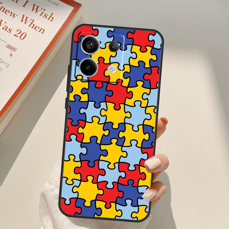 

Autism Support Puzzle Funda For Xiaomi Redmi Note 13 10 11 12 14 15 Pro Plus Case For Redmi 15 15C 13C 12C 10C 14C Redmi Note 12 Pro 5G