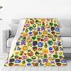 Stardew Valley Animals Blankets Soft Warm Flannel Throw Blanket Bedding for Bed Living room Picnic Travel Home Couch